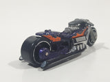 2008 Hot Wheels Rebel Rides Airy 8 Metalflake Purple Motorcycle Die Cast Toy Vehicle Broken handle bar