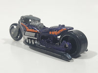 2008 Hot Wheels Rebel Rides Airy 8 Metalflake Purple Motorcycle Die Cast Toy Vehicle Broken handle bar