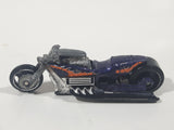 2008 Hot Wheels Rebel Rides Airy 8 Metalflake Purple Motorcycle Die Cast Toy Vehicle Broken handle bar