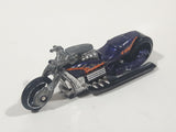 2008 Hot Wheels Rebel Rides Airy 8 Metalflake Purple Motorcycle Die Cast Toy Vehicle Broken handle bar