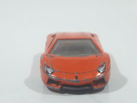 2012 Hot Wheels Lamborghini Aventador LP 700-4 Orange Die Cast Toy Car Vehicle