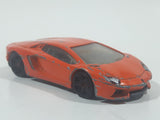 2012 Hot Wheels Lamborghini Aventador LP 700-4 Orange Die Cast Toy Car Vehicle