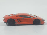 2012 Hot Wheels Lamborghini Aventador LP 700-4 Orange Die Cast Toy Car Vehicle