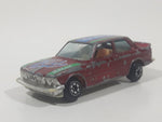 Yatming BMW 320i Dark Red M-Power Blue #320 Turbo Rally No. 1029 Die Cast Toy Car Vehicle