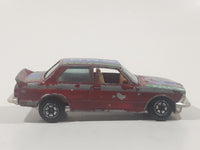 Yatming BMW 320i Dark Red M-Power Blue #320 Turbo Rally No. 1029 Die Cast Toy Car Vehicle