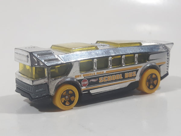 2016 Hot Wheels Hot Wheels High School Bus Chrome Die Cast Toy Car Vehicle