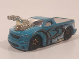 2006 Hot Wheels Big Blocks Ford Lightning Truck Teal Light Blue Die Cast Toy Car Vehicle