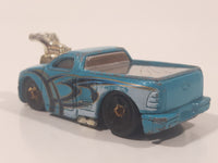 2006 Hot Wheels Big Blocks Ford Lightning Truck Teal Light Blue Die Cast Toy Car Vehicle