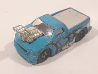 2006 Hot Wheels Big Blocks Ford Lightning Truck Teal Light Blue Die Cast Toy Car Vehicle