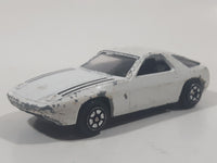 1980s Yatming No. 1034 Porsche 928 White With Black Stripes Die Cast Toy Car Vehicle