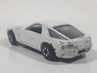 1980s Yatming No. 1034 Porsche 928 White With Black Stripes Die Cast Toy Car Vehicle