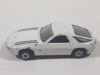 1980s Yatming No. 1034 Porsche 928 White With Black Stripes Die Cast Toy Car Vehicle