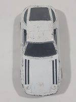 1980s Yatming No. 1034 Porsche 928 White With Black Stripes Die Cast Toy Car Vehicle