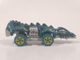 2016 Hot Wheels Dino Riders Fangster Sea Green with Chrome Eyes Die Cast Toy Creature Car Vehicle