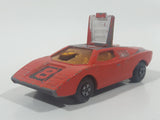 Vintage 1973 Lesney Matchbox Superfast No. 27 Lamborghini Countach Red #8 Die Cast Toy Super Dream Car Vehicle with Opening Rear Hood Made in England