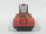 Vintage 1973 Lesney Matchbox Superfast No. 27 Lamborghini Countach Red #8 Die Cast Toy Super Dream Car Vehicle with Opening Rear Hood Made in England