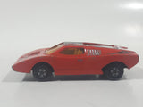 Vintage 1973 Lesney Matchbox Superfast No. 27 Lamborghini Countach Red #8 Die Cast Toy Super Dream Car Vehicle with Opening Rear Hood Made in England