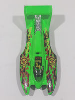 1998 Hot Wheels Biohazard Hydroplane Bright Green Die Cast Toy Speed Boat Vehicle