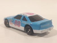 1991 Racing Champions NASCAR #89 Jim Sauter Evinrude Outboard Blue and White Die Cast Toy Car Vehicle