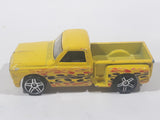 2015 Hot Wheels Heat Fleet II Custom '69 Chevy Pickup Truck Yellow Die Cast Toy Car Vehicle