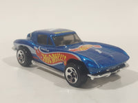 1998 Hot Wheels Race Team Series IV '63 Corvette Stingray Split Window Metalflake Blue Die Cast Toy Car Vehicle