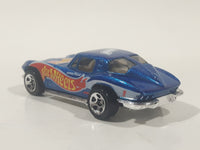 1998 Hot Wheels Race Team Series IV '63 Corvette Stingray Split Window Metalflake Blue Die Cast Toy Car Vehicle