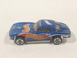 1998 Hot Wheels Race Team Series IV '63 Corvette Stingray Split Window Metalflake Blue Die Cast Toy Car Vehicle