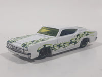 2019 Hot Wheels HW Flames '69 Ford Torino Talladega White Die Cast Toy Muscle Car Vehicle