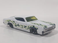 2019 Hot Wheels HW Flames '69 Ford Torino Talladega White Die Cast Toy Muscle Car Vehicle