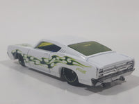 2019 Hot Wheels HW Flames '69 Ford Torino Talladega White Die Cast Toy Muscle Car Vehicle