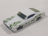 2019 Hot Wheels HW Flames '69 Ford Torino Talladega White Die Cast Toy Muscle Car Vehicle