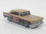 2010 Hot Wheels HW Performance '57 Chevy Bel Air Edelbrock Metallic Gold and Black Die Cast Toy Classic Car Vehicle