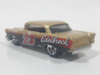 2010 Hot Wheels HW Performance '57 Chevy Bel Air Edelbrock Metallic Gold and Black Die Cast Toy Classic Car Vehicle