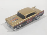 2010 Hot Wheels HW Performance '57 Chevy Bel Air Edelbrock Metallic Gold and Black Die Cast Toy Classic Car Vehicle