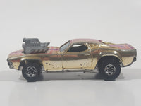 Vintage 1977 Hot Wheels Rodger Dodger Gold Chrome Die Cast Toy Muscle Car Vehicle Hong Kong