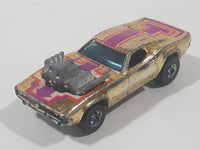 Vintage 1977 Hot Wheels Rodger Dodger Gold Chrome Die Cast Toy Muscle Car Vehicle Hong Kong