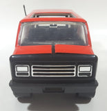 Vintage 1979 Tonka A.J. Foyt Red Van Red and Black Race Car and 4" Tall Driver Pressed Steel Die Cast Toy Car Vehicle Set