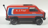 Vintage 1979 Tonka A.J. Foyt Red Van Red and Black Race Car and 4" Tall Driver Pressed Steel Die Cast Toy Car Vehicle Set