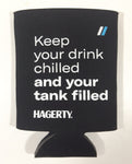 Hagerty Keep Your Drink Chilled and Your Tank Filled Black Foam Can Cooler Drink Koozie