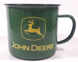 John Deere Green Enamel Metal Coffee Mug Cup