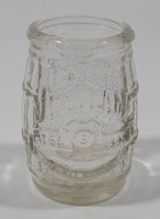 Jim Beam Keg Barrel Shaped Embossed Glass Toothpick Holder