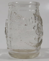 Jim Beam Keg Barrel Shaped Embossed Glass Toothpick Holder