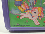 1990 Aladdin Hasbro My Little Pony Purple Plastic Lunch Box Container