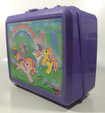 1990 Aladdin Hasbro My Little Pony Purple Plastic Lunch Box Container