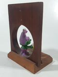Vintage R.J. Enterprises Belleville, Ont. World's Greatest Bartender 1978 Green and Purple Smurf "Gnome Family" Holding Foaming Beer Mug Wood Bar Display
