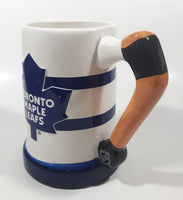 Houston Harvest Toronto Maple Leafs NHL Ice Hockey Team 6 1/8" Tall Ceramic Beer Mug Cup with Hockey Stick Handle