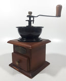 Vintage Style Wood and Metal Coffee Grinder Mill