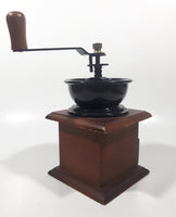 Vintage Style Wood and Metal Coffee Grinder Mill