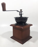 Vintage Style Wood and Metal Coffee Grinder Mill