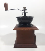 Vintage Style Wood and Metal Coffee Grinder Mill